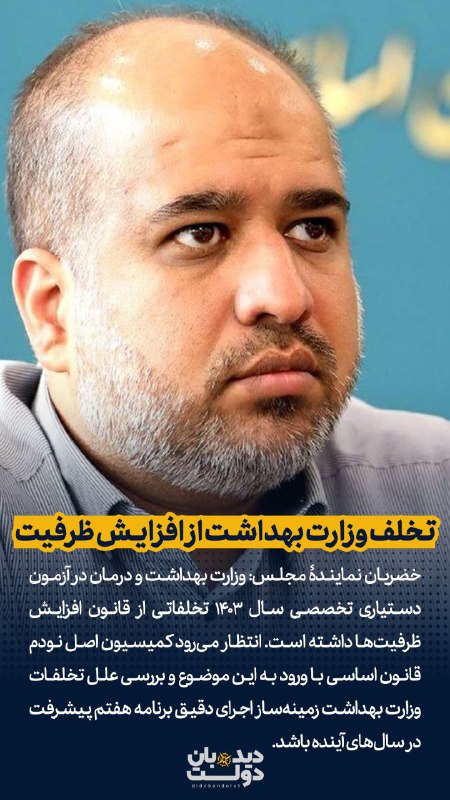 **تخلف وزارت بهداشت از افزایش ظرفیت**