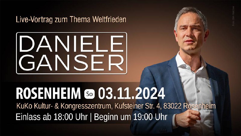 Wir treffen Daniele Ganser **am Sonntag …