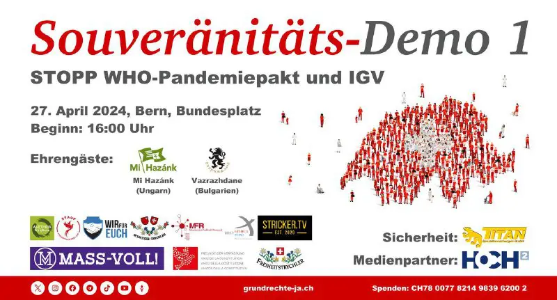 ***❗️***INFO: Souveränitäts-Demo 27. April, Bern Bundesplatz