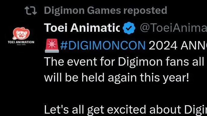 Attenzione... l'account Digimon Games condivide l'annuncio …