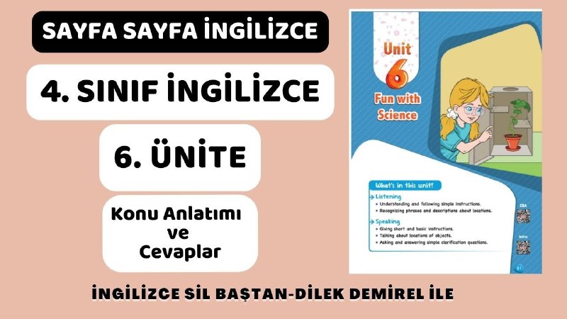 4. Sınıf 6. Ünite Ders kitabını …