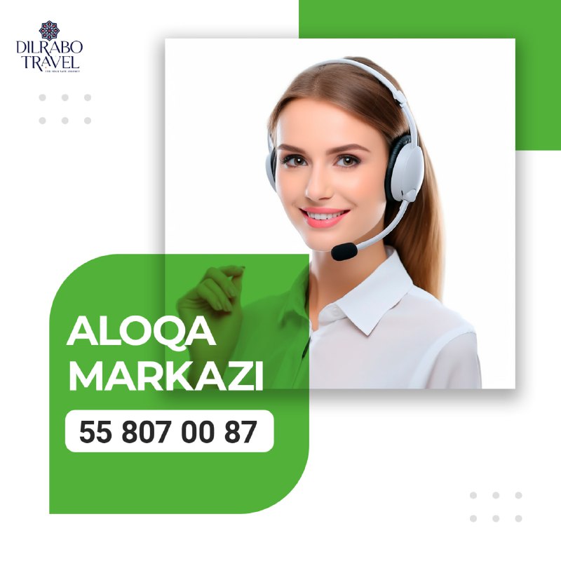 [**"Dilrabo travel"**](https://t.me/dilrabotravel)sayyohlik kompaniyasida, servis sifatini yanada …