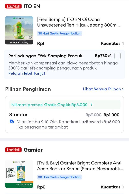 ambil gratisan di lazada lumayannn