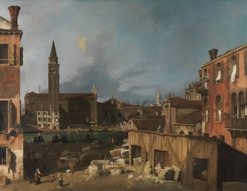 *The Stonemason's Yard*, Canaletto, 1726-1730