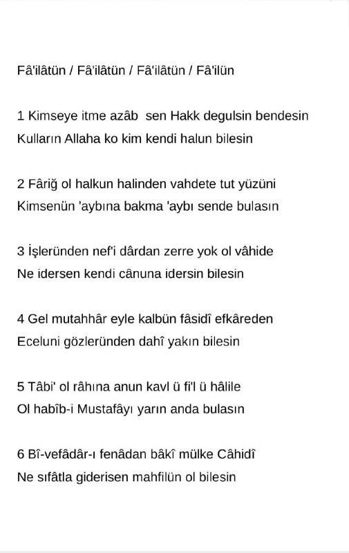 Edirneli Câhidî Ahmed Efendi Divanı'ndan