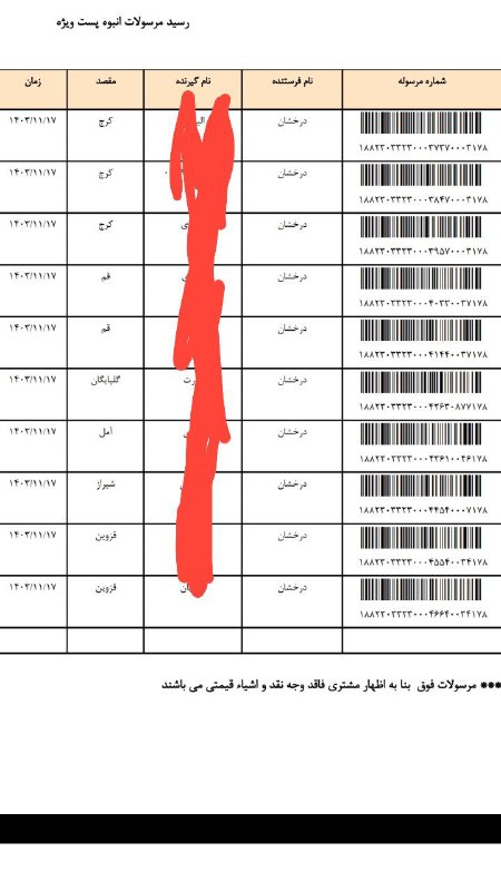 ارسالی ۱۷ ۱۱ ۱۴۰۳