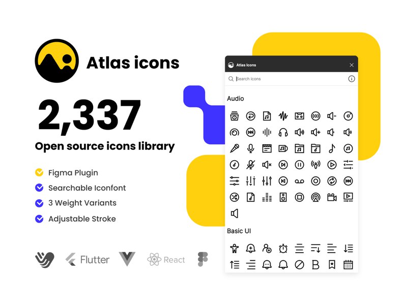 **Atlas icons: 2,000+ Open source UI …