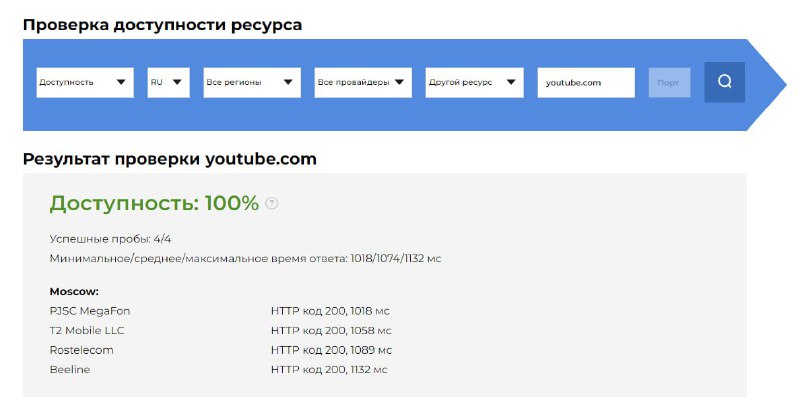 **YouTube работает в России без ограничений,** …