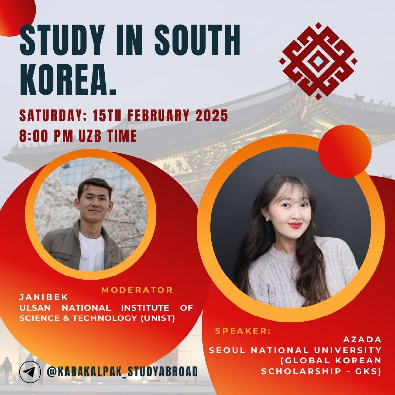 ***📍***"**Global Korea Scholarship**" boyınsha dawıslı sáwbetimizdi …