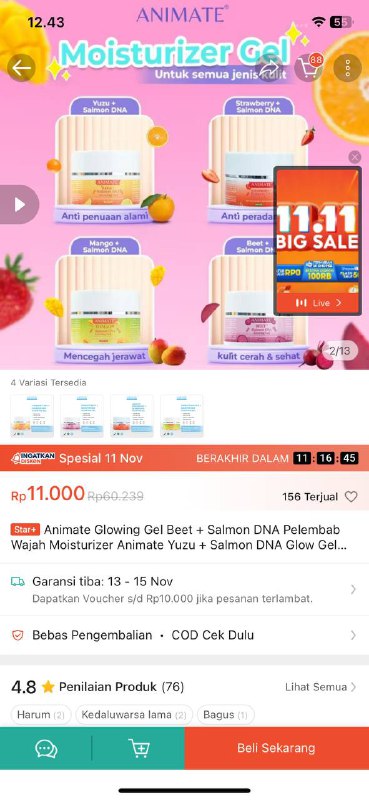 Temukan Animate Glowing Gel Beet + …