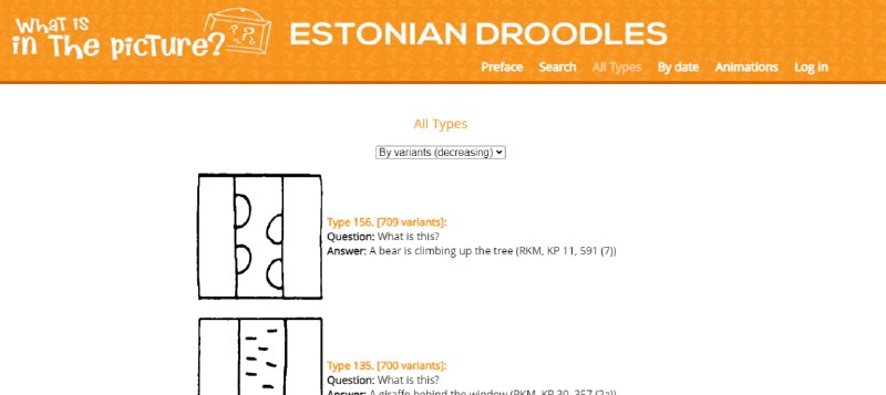 در سایت [درودل های استونیایی](https://www.folklore.ee/Droodles/variantide_jargi_kahanev) می …