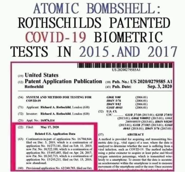 ROTSCHILDS EXPOSED - PATENTED COVID 19 …