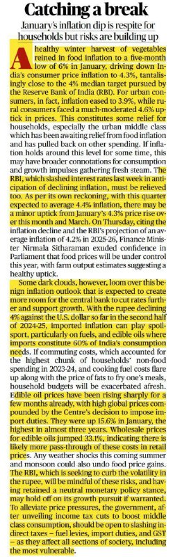 ***✅*****Inflation Dips to 4.3% in January** …