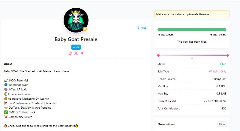 ***🔥*** **BabyGoat LAUNCH** *****📈**********📈**********🐱***** **DexView:** [**https://www.dexview.com/bsc/0x00a8bc9887D40FF12575f6814E98D479afAdABE6**](https://www.dexview.com/bsc/0x00a8bc9887D40FF12575f6814E98D479afAdABE6)*****📈***** …