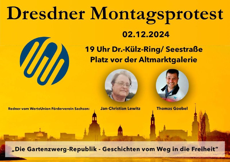 ***🥁*** Gemeinsamer Dresdner Montagsprotest ***🥁***