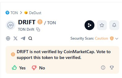 [Vote](https://coinmarketcap.com/dexscan/ton/EQDLmLifFK9ezf8wlGPQGKYZ7RCsTB9Qda1dEcn6zTrBUSXl/) for $DRIFT to publish in …