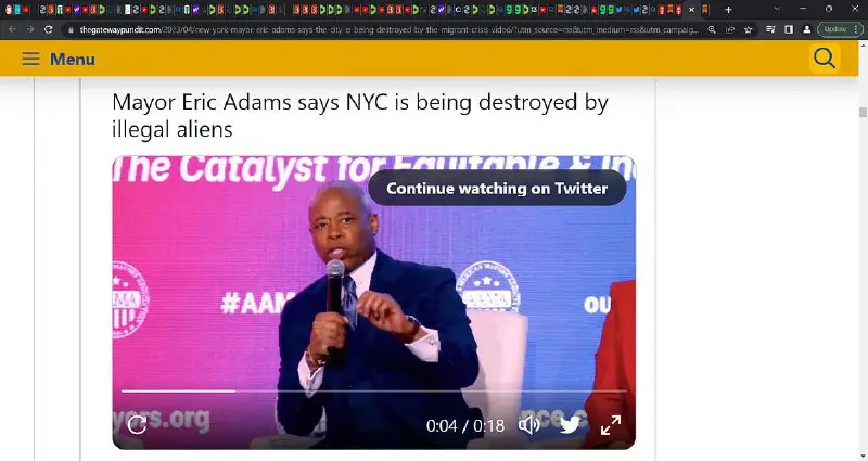 **Mayor Eric Adams says NYC is under threat being destroyed by the illegals, the migrants from the Southern border; say …