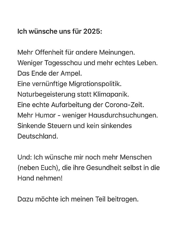 Meine Wünsche für 2025! ***?******?***