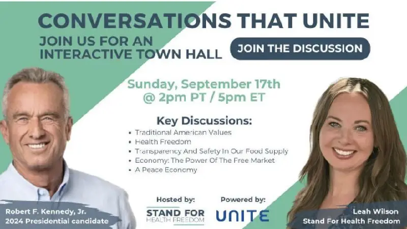 On **Sunday, September 17th @2pm PT/ 5pm ET** you are invited to an unprecedented digital town hall event, with **Presidential …