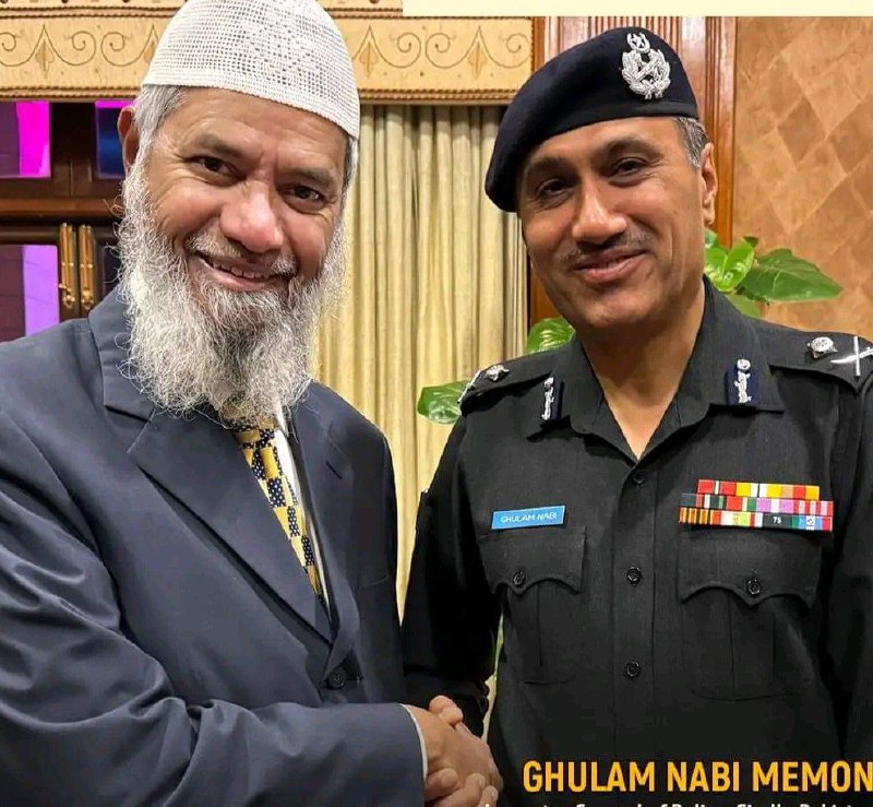 Dr Zakir with police