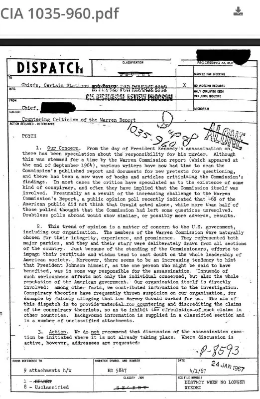 This is an old CIA memo …