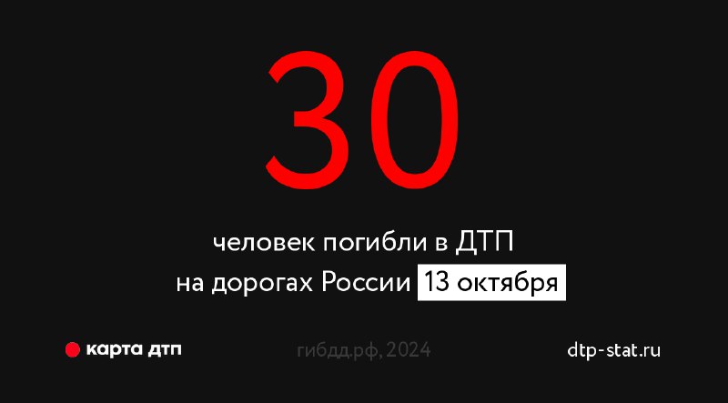 13 октября, воскресенье, в ДТП погибли …