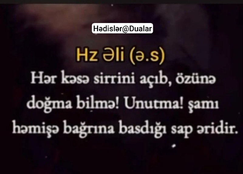 HƏDİSLƏR@DUALAR