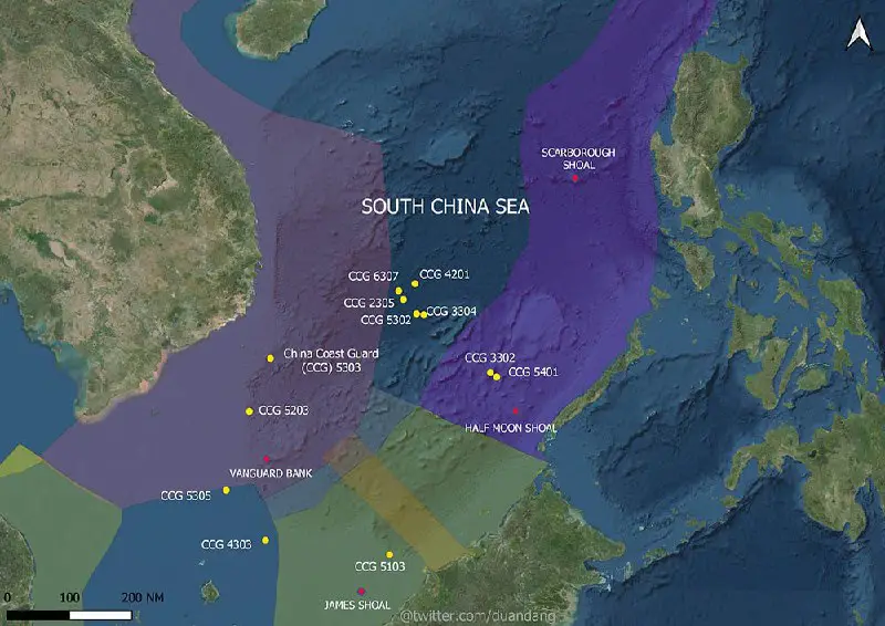 Trung Quốc dường như đang tập hợp lực lượng hải cảnh ở quần đảo Trường Sa để chuẩn bị cho …