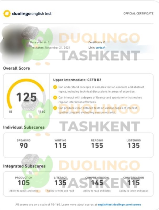 ***✅*** DUOLINGO 125 ( first attempt …