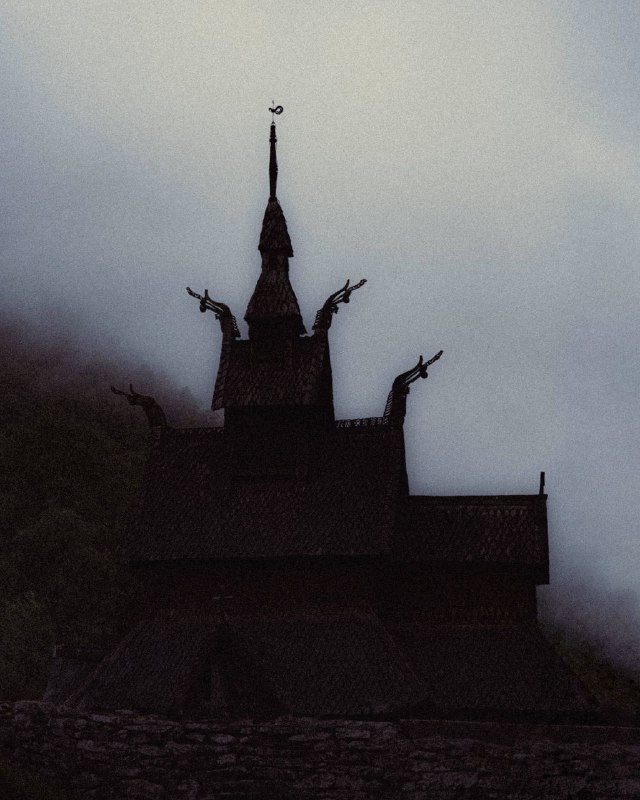 Burgundy Stave Church, built around the …