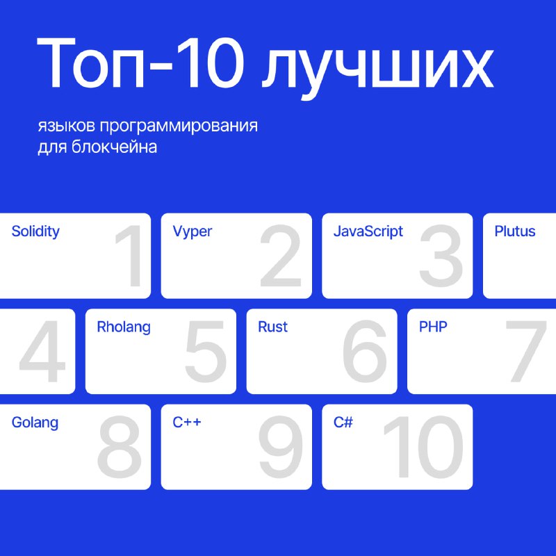 **Топ-10 лучших языков программирования для блокчейна**