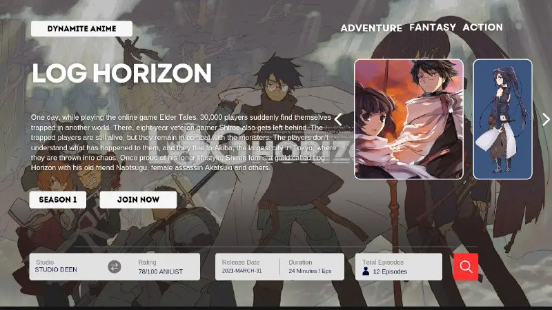 ***😎*** **Log Horizon (Season - 01)