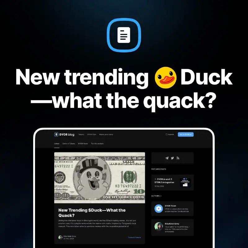 *****🚀*** New trending $Duck—what the quack?**