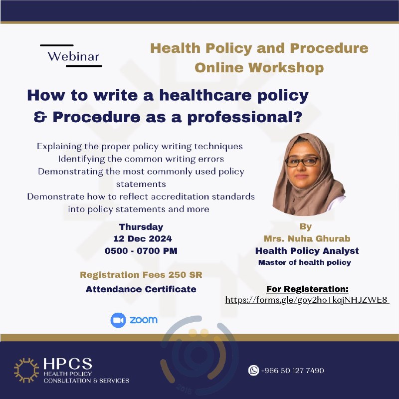 ***📢***Policy and Procedure Writing Workshop ***💻*** …