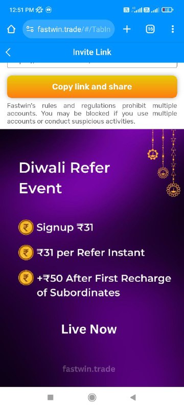 ***🤑*** Fastwin Biggest Diwali Offer ***🔥***