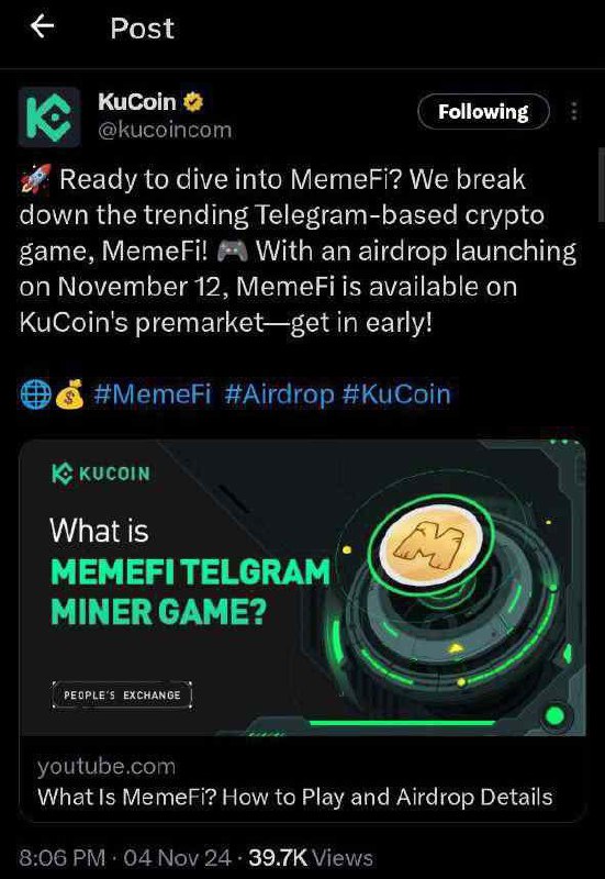 Memefi Kucoin ***🔔******🔔******💸******✉️***