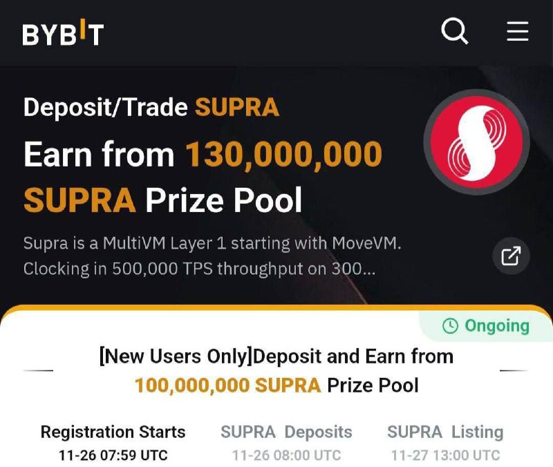 Supra Token Listing On 27 Nov …