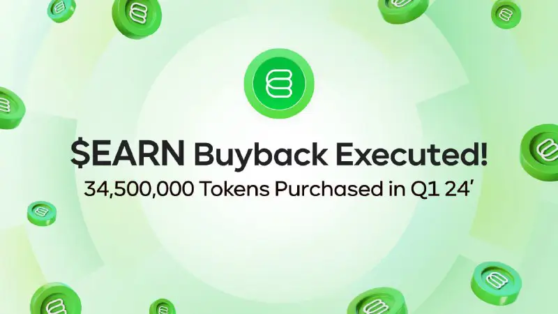 *****💰***34,500,000** **$EARN** **tokens purchased back to …