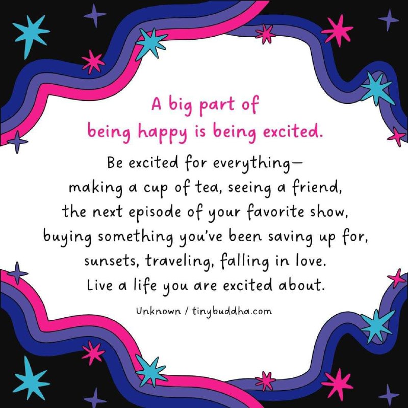 May we be excited of being …