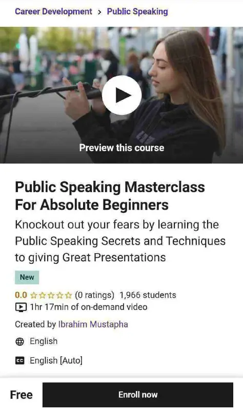 ***🌓*** Public Speaking Masterclass For Absolute …
