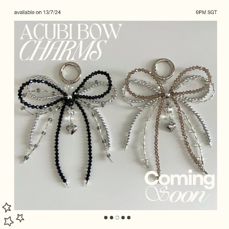 **acubi bow charms coming to you …