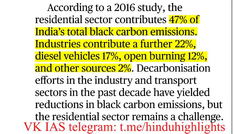 [**#Environment**](?q=%23Environment) *****✅***Sources of Black carbon