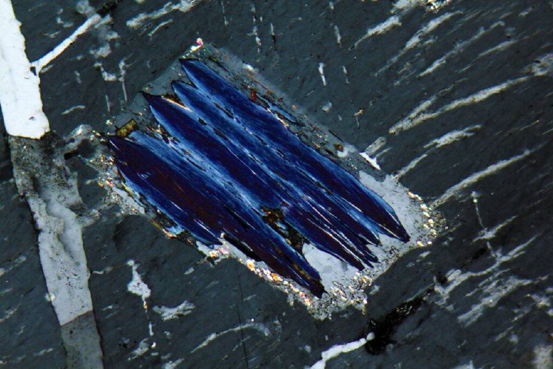 Chlorite replacing biotite in a granite, …