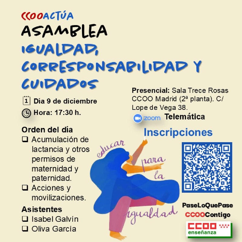 Asamblea: Igualdad, corresponsabilidad y cuidados***🔽***