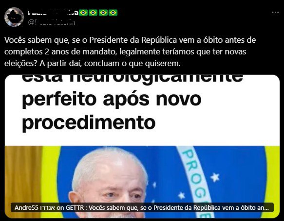 É verdade que se o presidente …