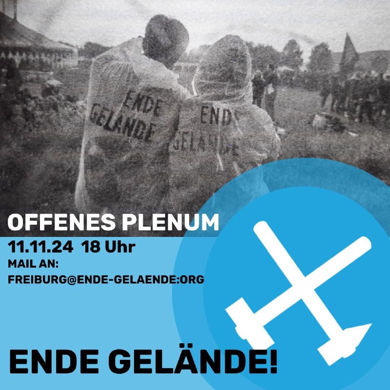 **Kommt ins offene Plenum der Ende …