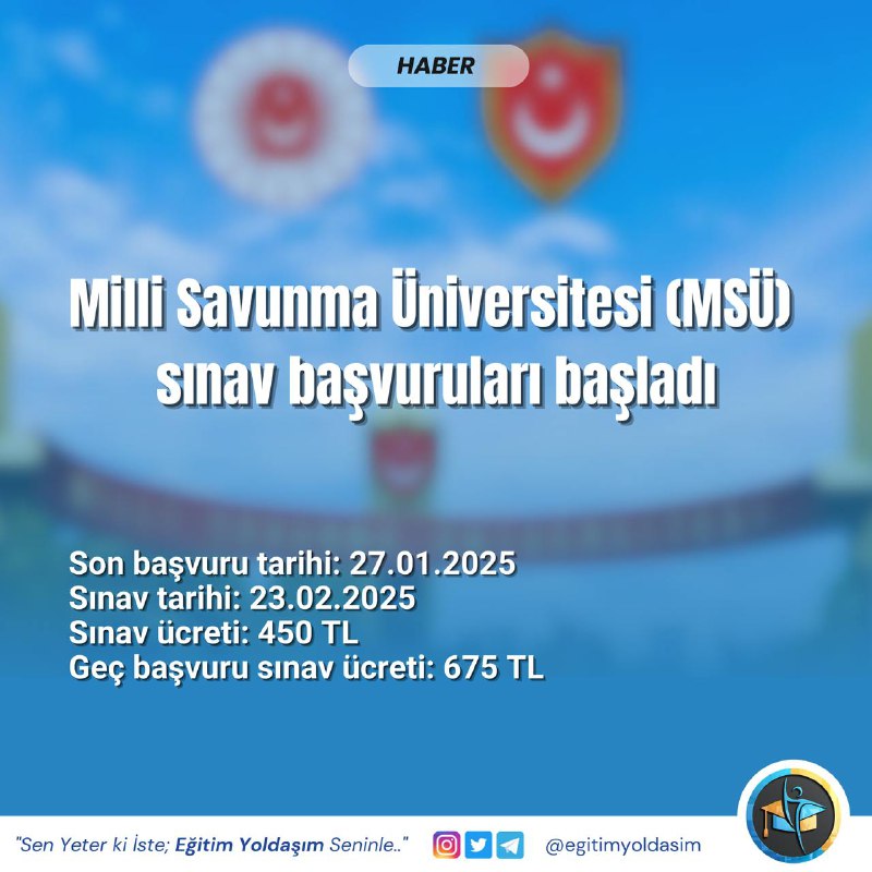 ***🆕*** **MSÜ başvuruları başladı**