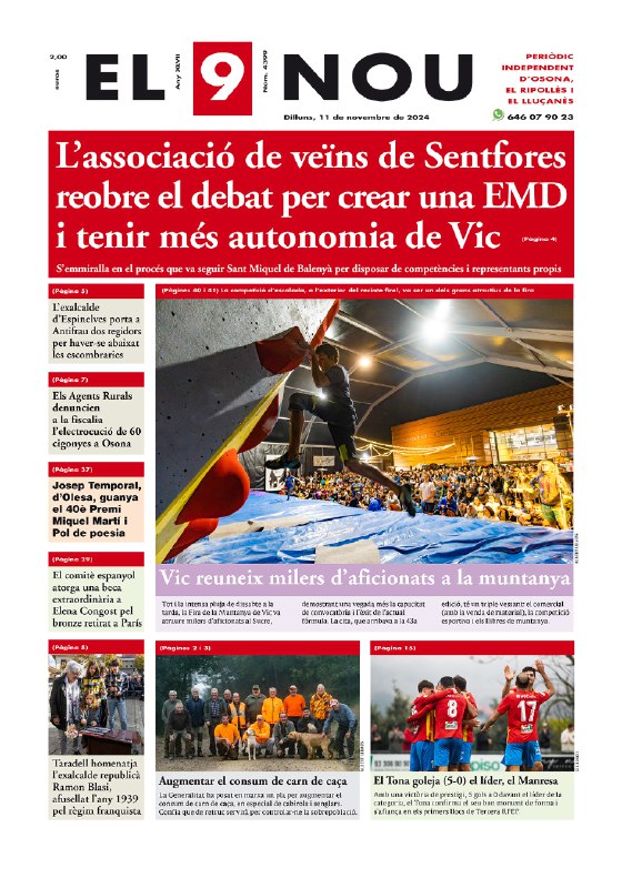 La portada d'EL 9 NOU d'aquest …