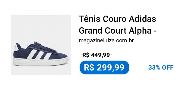 **Tênis Couro Adidas Grand Court Alpha …