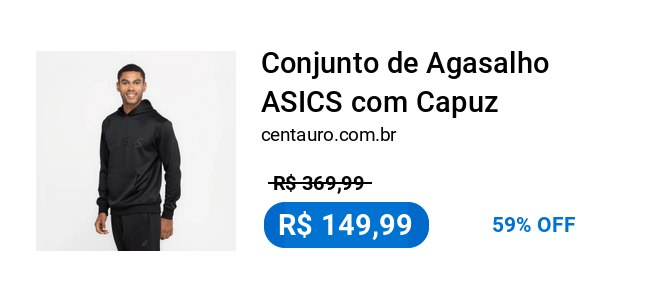 **Conjunto de Agasalho ASICS com Capuz …